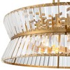 Vienna Full Spectrum Melwick Soft Gold Chandelier Lighting 28" Wide Modern Crystal Hourglass Shade 12-Light Fixture for Dining Room Kitchen Island - 3 of 4