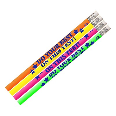 Musgrave Pencil Company Musgrave Do Your Best On The Test Motivational Pencils Pack of 12 (MUS2495D)