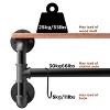 Artloge Heavy Duty Industrial Pipe Clothes Storage Rack Wall Mounted Garment Rack with Top Shelf Coat Hanger Rail 3 Hooks - 4 of 4