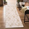 Area Rug Washable Non Slip Backing Boho Trellis Rug Low Pile Distressed Floor Carpet Retro Accent Rug for Living Room Bedroom - 2 of 4