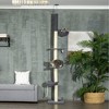SKYONE 95-106" Adjustable Cat Tree with 5 Tiers, Sisal Scratching Posts, Cozy Bed, Hammock & Toy - 2 of 4