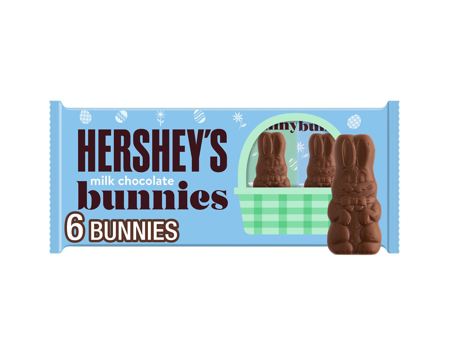 HERSHEY'S Milk Chocolate Bunnies Easter Candy - 6ct, 7.2oz
