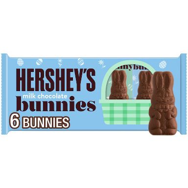 HERSHEY'S Milk Chocolate Bunnies Easter Candy - 6ct, 7.2oz