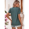I AM A FASHION JUNKY Mist Green Tulip Sleeve V Neck T-Shirt - 2 of 4