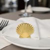 Unique Bargains Napkin Rings Shell-shaped Stainless Steel Gold Tone 1 Pc - 3 of 3