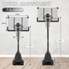 DSVIMOY Basketball Hoops,  Adjustable Basketball Goal, Height Adjustable 6.5 Ft-10 Ft Basketball Hoop, Portable Wheels, Black, 40"*44"*120" - 3 of 4