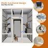 Kumasinova 62.6"/70.5" Outdoor Catio Enclosure with UVproof Roof ,Large Cat House with 6/5 Platforms&2 Nap Rooms,Cat Playpen Shelter for Multiple Cats - 3 of 4