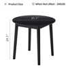 Grungis Round Dining Table for 2-4 People,Modern Kitchen Table with Black Wood Legs for Kitchen,Living Room - 3 of 4