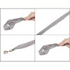 Allegra K Women's Organza Long Narrow Skinny Stripe Pattern Bag Handle Decor Waistband Scarf - 4 of 4