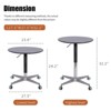 FONTOI 360 Swivel Desk, Portable Adjustable Desk, Movable Stand Desk, Bar Table for Dining Room, Kitchen, Black, 27.5"*32.2"*27.5" - 3 of 4