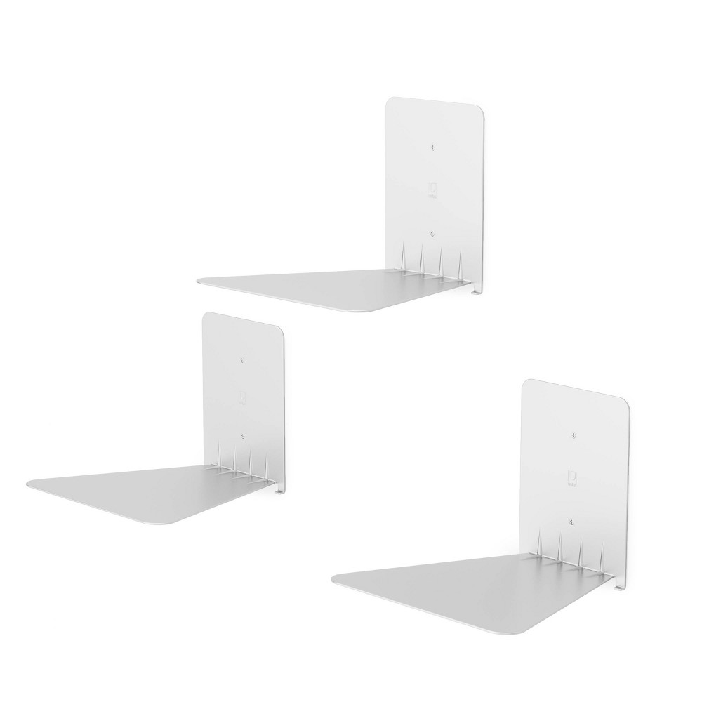 Photos - Garden & Outdoor Decoration Umbra Set of 3 Conceal Floating Large Shelves - : Invisible, Modern, Powder-Coated, Steel Wall Decor 