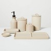 Sandy Textured Ceramic Bath Canister Natural - Hearth & Hand™ with Magnolia - image 3 of 4