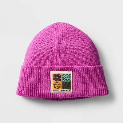 Black History Month Satin-Lined Beanie - Pink