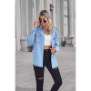 Clearlove Women's Denim Button Down Shirt Lightweight Long Sleeve Top - 2 of 4