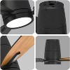 TALOYA 42 in. LED Indoor Black Flush Mount Ceiling Fan with 3-Color Light and Remote, Reversible DC Motor and Blades for Home - 4 of 4