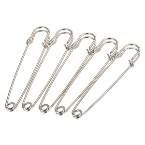 Unique Bargains Metal Blankets Crafts Brooch Making Home Sewing Large Safety Pins 15 Pcs - 1 of 4