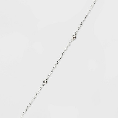 Sterling Silver Stationed Cubic Zirconia Anklet - A New Day™ Silver