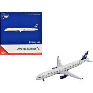 Airbus A321 Commercial Aircraft "American Airlines" (N578UW) White with Blue Tail 1/400 Diecast Model by GeminiJets - 1 of 4