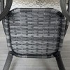 Resenkos Patio Coffee Tables,Patio Tables,Hand-Woven Wicker Side Table with Water-Ripple Glass Top, Mix Gray Mixed-Gray, Transparent - 3 of 4