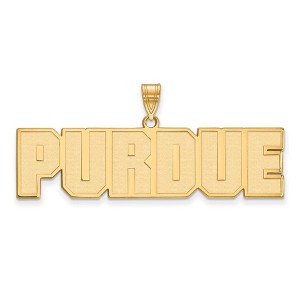 Black Bow Jewelry 10k Yellow Gold Purdue Boilermakers NCAA Large Pendant - 1 of 3