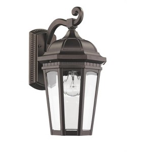 Chloe Lighting Telsa Transitional 1 Light Rubbed Bronze Outdoor Wall Sconce 16.5" Height - 1 of 3