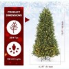 7.5ft Pre-Lit Artificial Christmas Tree with 750 Warm Led Lights, Green Xmas Tree with 2514 Branch - 2 of 4