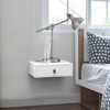 VINGLI Floating Nightstand with Drawer Set of 2, Floating Bedside Table, Wall Mounted Nightstand, Hanging Nightstand White for Bedroom - 2 of 4