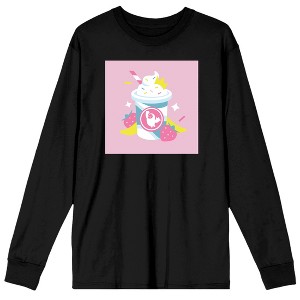 Fall Guys Ultimate Knockout Milkshake Men's Black Long Sleeve Shirt - 1 of 3