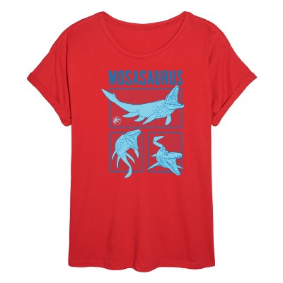 Women's - Jurassic Park - Mosasaurus Oversized Graphic T-Shirt
