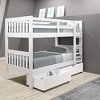 Donco Kids Austin Mission Twin Over Twin White Bunkbed with Dual Underbed Drawers - 2 of 4