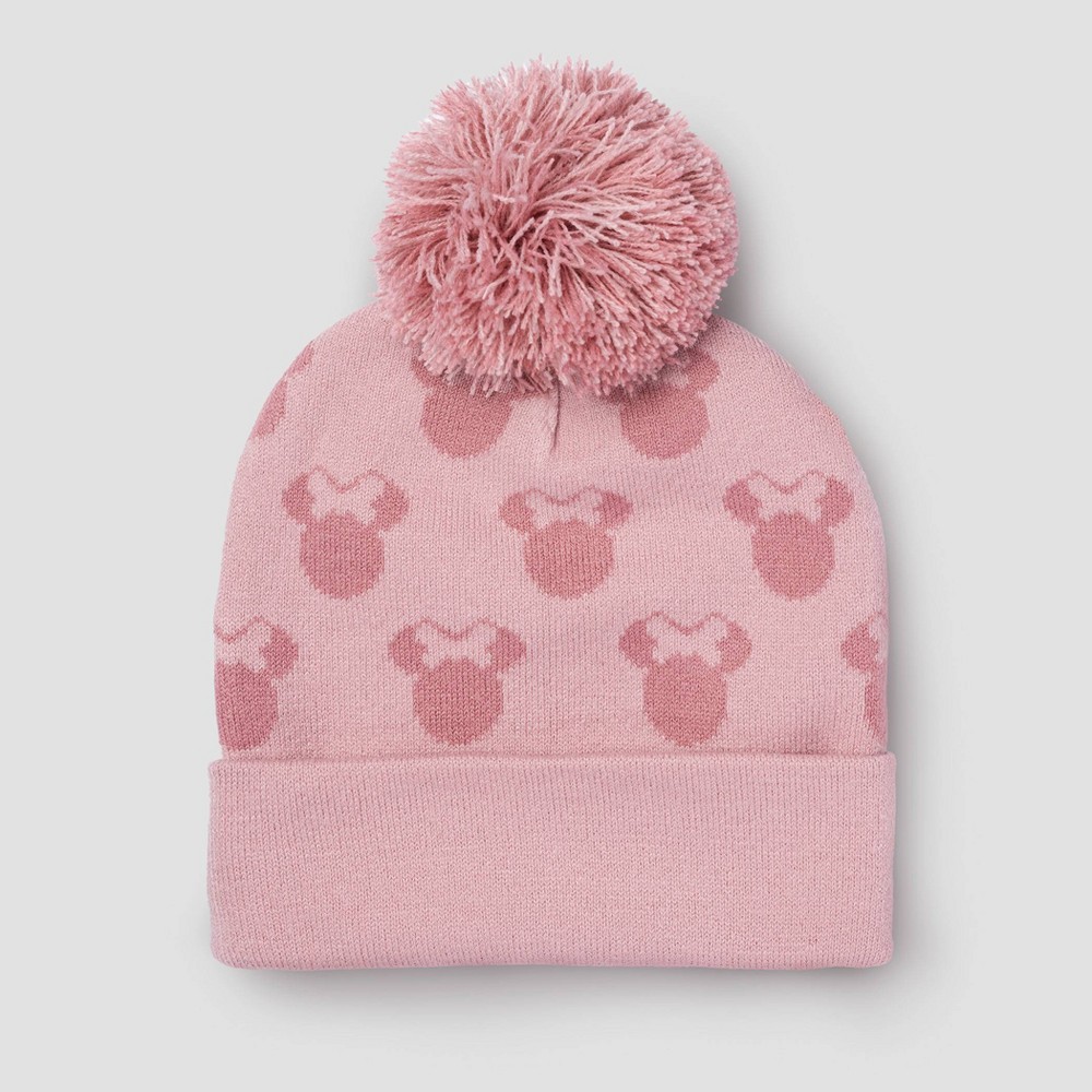 Toddler Minnie Mouse Beanie with Pom - Pink OSFM