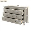 6-Drawer Retro Farmhouse Style Wooden Dresser, Storage Cabinet for Bedroom-Maison Boucle - 4 of 4