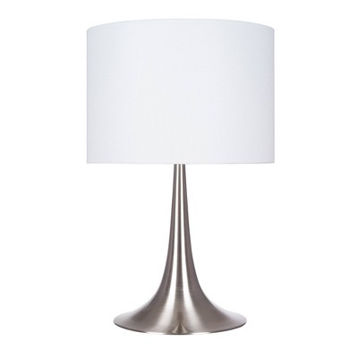 19" Modern Table Lamp Brushed Nickel (Includes LED Light Bulb) - Cresswell Lighting