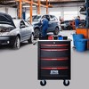 Maggift 4-Drawer RollingTool Boxes with Keyed Locking System, Ball Bearing Drawer Slides, Steel Tool Storage Box for Office, Red, 22.2"*13.6"*30.7" - 3 of 4