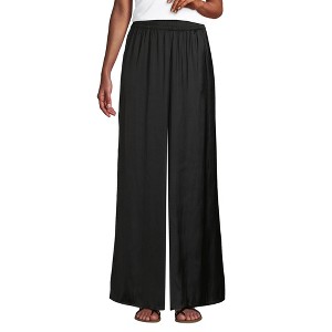 Lands' End Women's Wide Leg Fluid Palazzo Pants - 1 of 4
