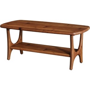 Tribesigns 47.24” Solid Wood Coffee Table, 2-Tier Rectangle Living Room Table Center Table for Living Room - 1 of 4