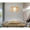 Urban Ambiance Luxury Natural Indoor Pendant,  12''H x 22"W x 22''D,  Natural Rattan Finish, UHP4534 - 2 of 4