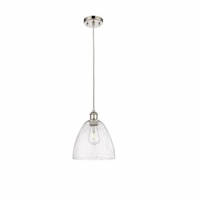 Bristol Glass - 1 Light Mini Pendant In Industrial Style-13.25 Inches Tall and 9 Inches Wide
