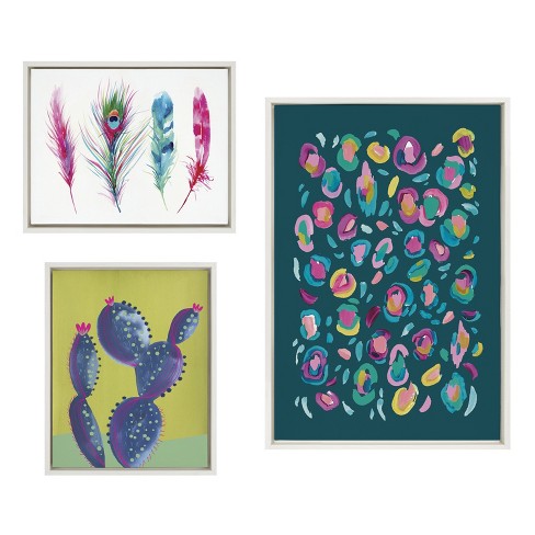 Kate And Laurel Sylvie Leopard 3, Feather Four And 800 Folk Cactus V2 ...