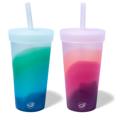 Silipint: Silicone 22oz Straw Tumblers: 2 Pack - Mountain Air & Desert Sun