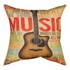 18" Climaweave Pillow – Music Notes Design by Manual Woodworkers and Weavers - 2 of 3