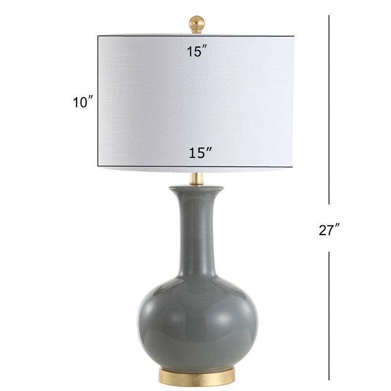 27&#34; Ceramic/Metal Brussels Table Lamp (Includes LED Light Bulb) Gray - JONATHAN Y, 5 of 6