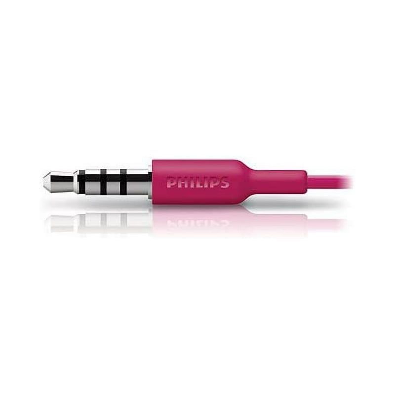 Philips SHE3595 In-Ear Wired Earbuds with Mic Pink, 2 of 6