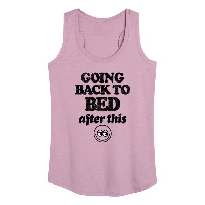 Women's - Instant Message - Going Back To Bed After This Graphic Racerback Tank