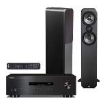 Yamaha R-S202 2-Channel Home Stereo Receiver with Bluetooth and 2-Way Flagship Floorstanding Speaker - Pair (Graphite)