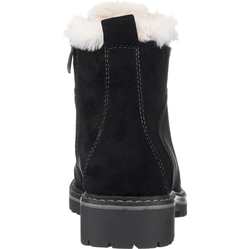 GC Shoes Tinsley Lace Up Fur Ankle Boots, 3 of 6