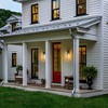 C Cattleya 16.25 in. 1-Light Dark Bronze Finish Brass Outdoor Wall Lantern with Clear Tempered Glass Shade(E26) - 4 of 4