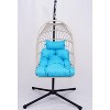 PAGED Indoor Outdoor Swing Chair with Foldable Design and Chains,Egg Chair for Patio,Porch,Garden - 2 of 4