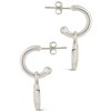 SHINE by Sterling Forever Calla CZ Charm Drop Hoop Earrings - 4 of 4