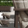 HeynemoOutdoor Patio Furniture Set, 5 Piece Patio Conversation Set with Fire Table and Ottomans, Metal Furniture Set for Porch Backyard Garden - 4 of 4